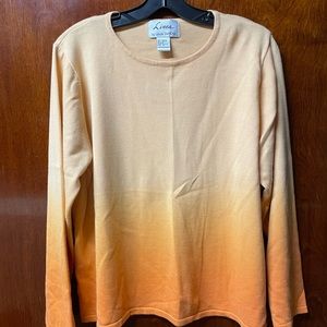 LINEA by Louis Dell’Olio Orange Ombre sweater 1x